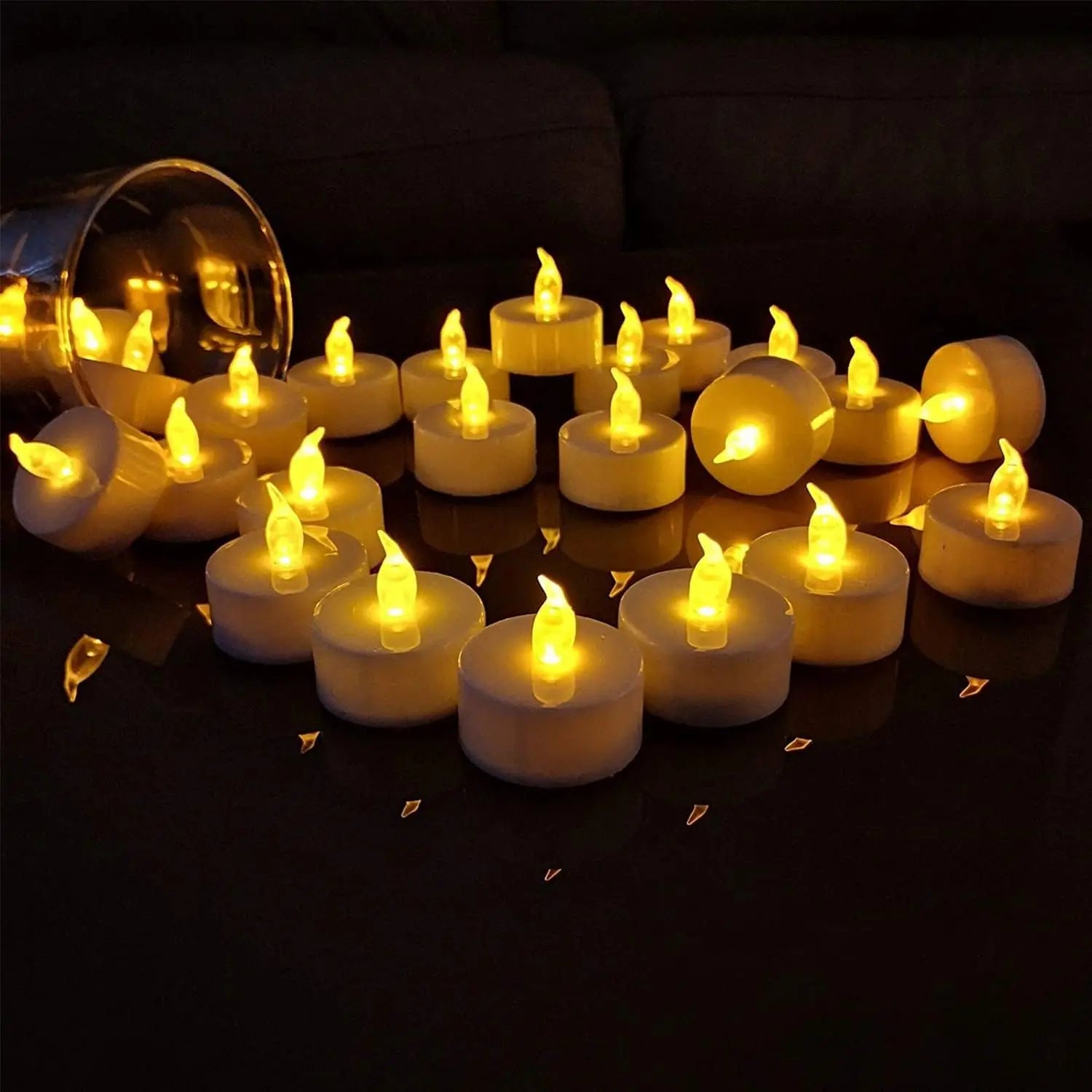 LED Candles 48/24/12 Pack Battery Operated Candles Batteries Lights Candles to Create Warm Ambiance Naturally Flickering Bright
