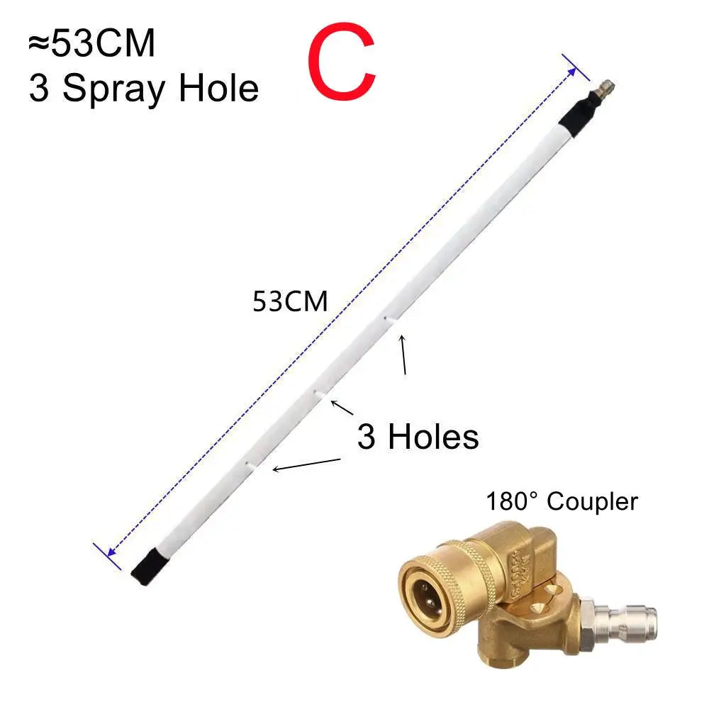 High Pressure Wash Car Water Tank Radiator Condenser Cleaning Wand Tool Removal-Free For Wash Gun 1/4" Hitch