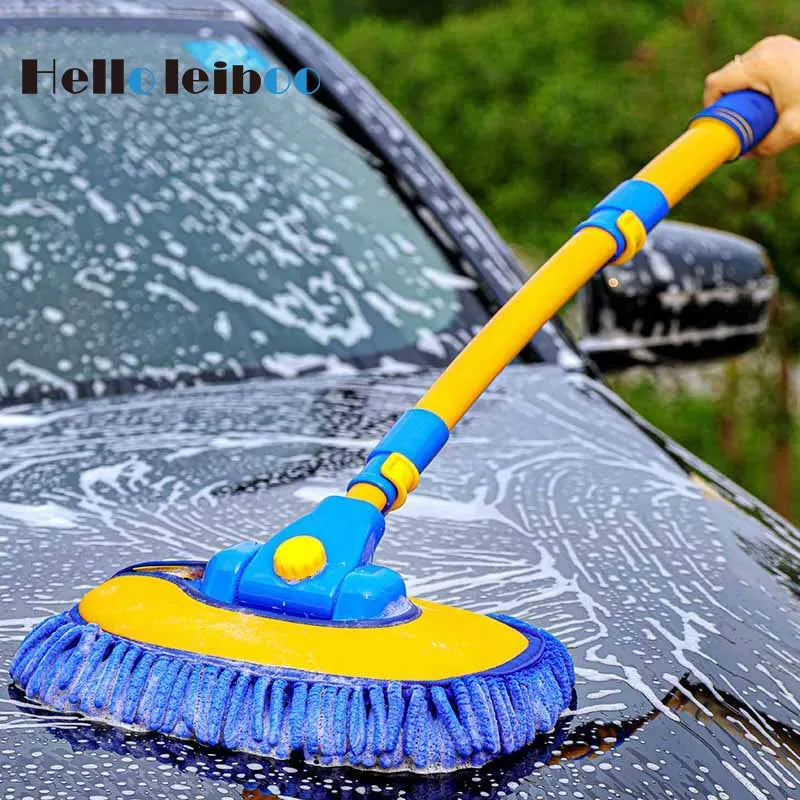 Balai télescopique de lavage voiture – microfibre douce 102 cm