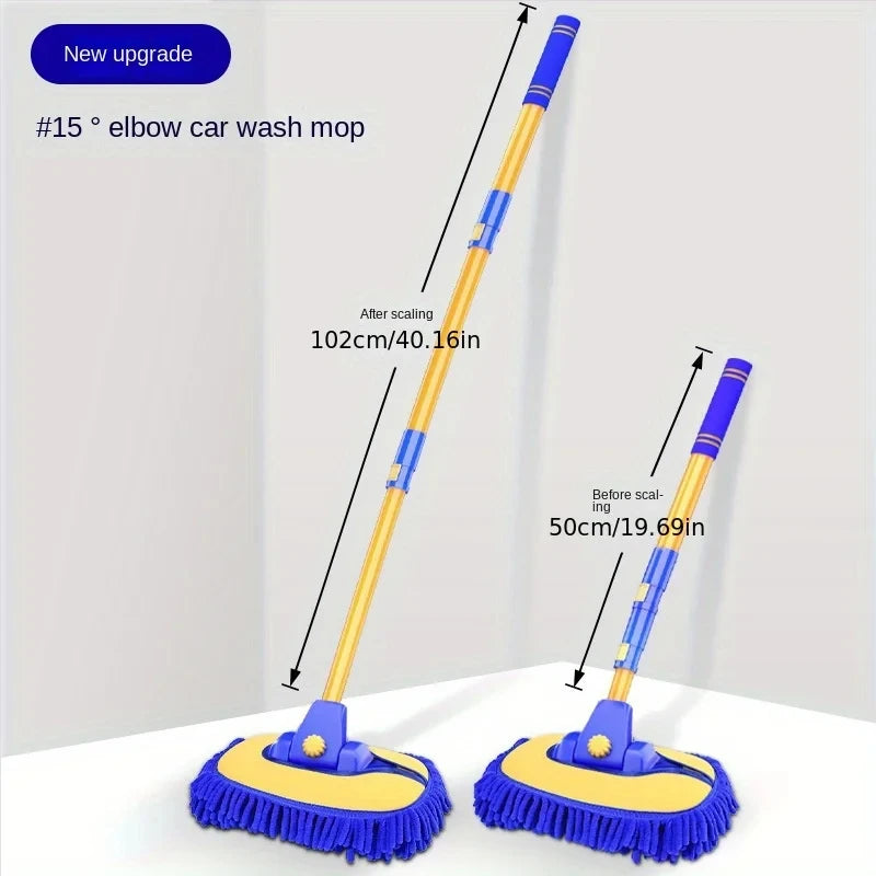 Balai télescopique de lavage voiture – microfibre douce 102 cm