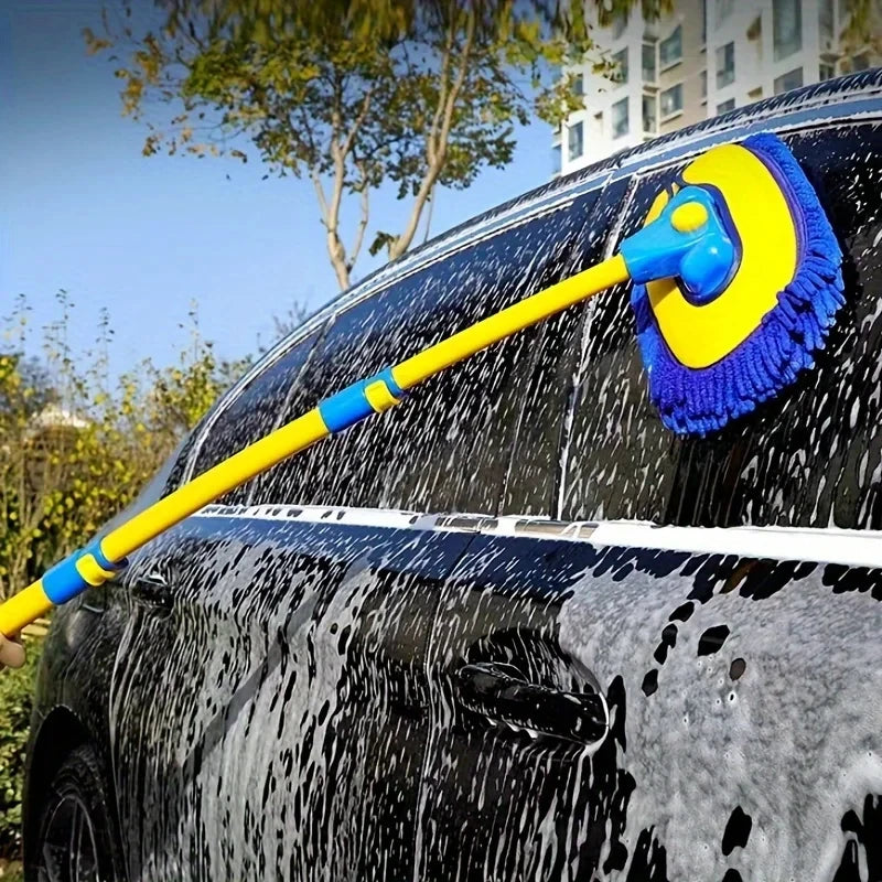Balai télescopique de lavage voiture – microfibre douce 102 cm