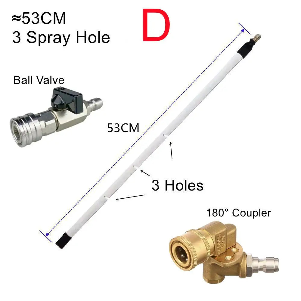 High Pressure Wash Car Water Tank Radiator Condenser Cleaning Wand Tool Removal-Free For Wash Gun 1/4" Hitch